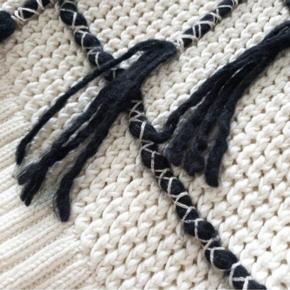 Tory Burch White/Black Sweater | Size S - Picture 4 of 11